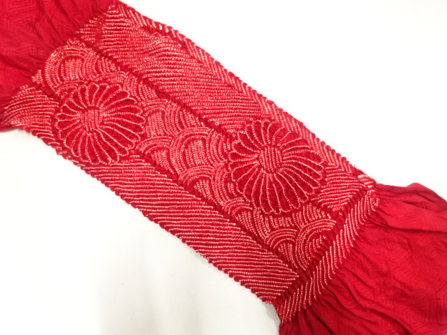 正絹　絞り　帯揚げ